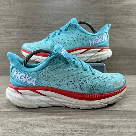 Hoka One One Shoes Hoka One One Clifton 8 Womens 9 B Blue Fog Plein